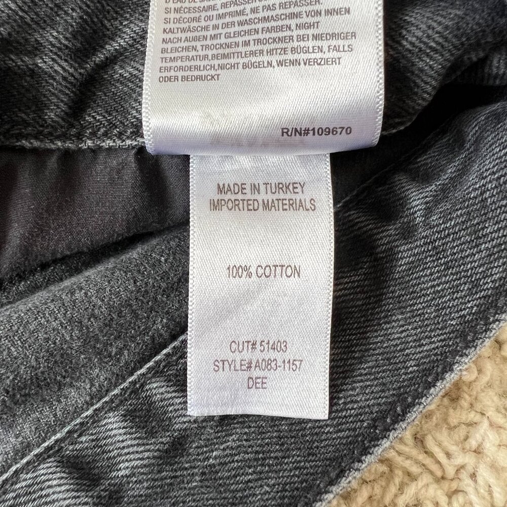 Agolde Dee High Rise Black Jean Shorts Size 26 - Picture 6 of 8